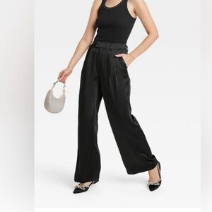Black Wide-Leg Trousers from Target